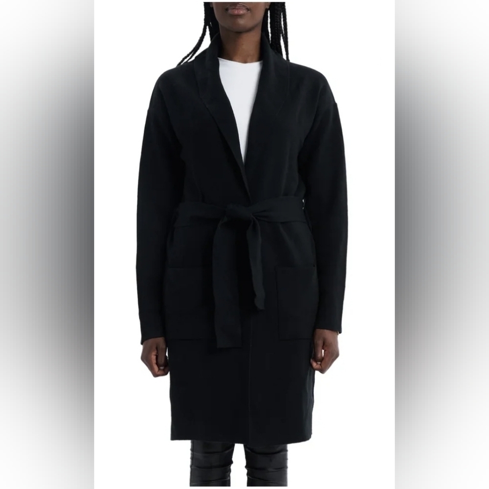 Como Vintage Black Belted Cardigan, XS, New